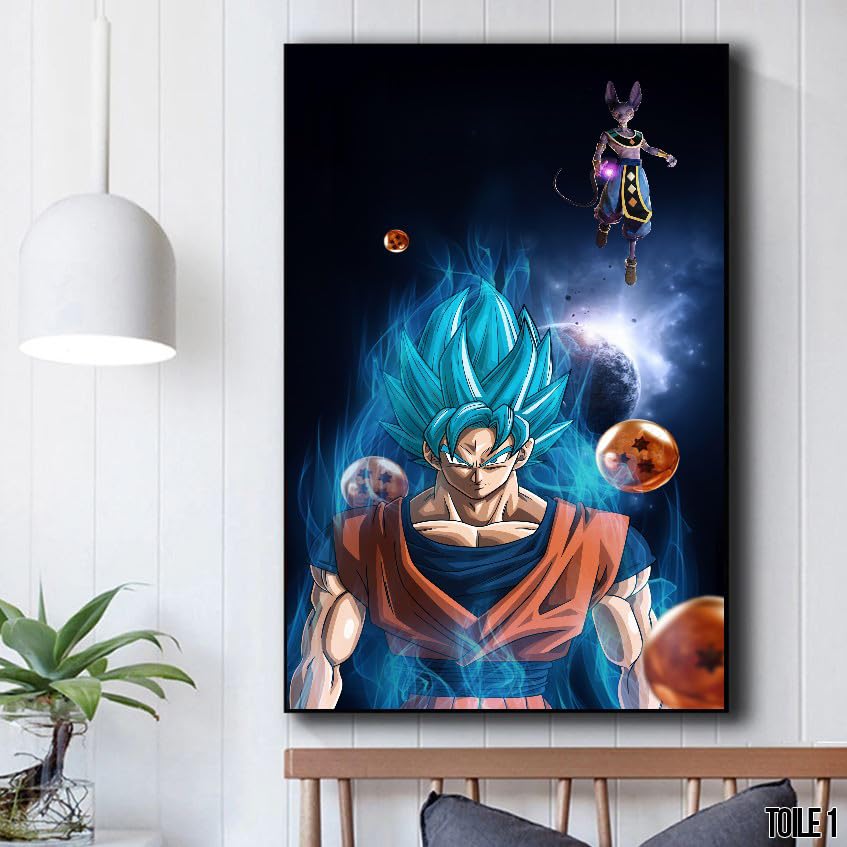 Ma Little Canv Affiche Dragon Ball - Décoration murale pour chambre d'enfant fille ou garcon - Motif Sangoku | Sans Cadres 30x40cm (Affiche N°1)