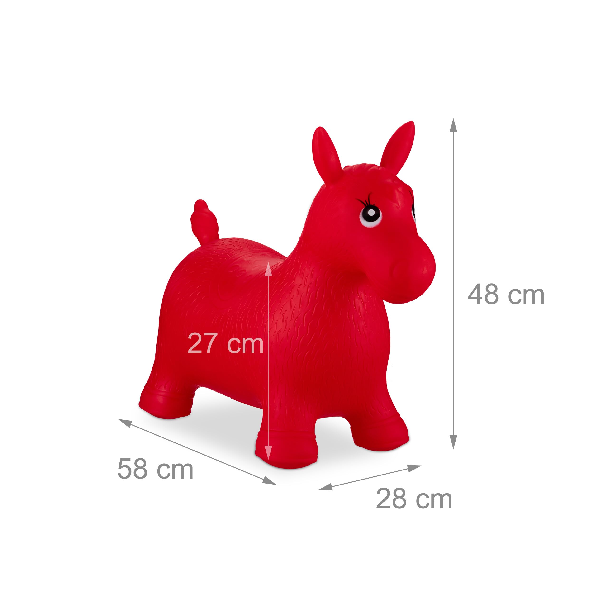 Relaxdays Licorne sauteuse avec housse, pompe à air, Hopper jusqu'à 50 kg, sans BPA, enfants à partir de 3 ans, Hopser, blanc/rose