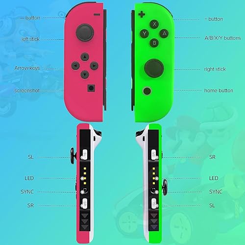 Miniatura 6 de SZDILONG Switch Controllers Replacement for SwitchOLEDLite, Switch Controllers for Nintendo Switch Controller,Switch Controllers Joypad