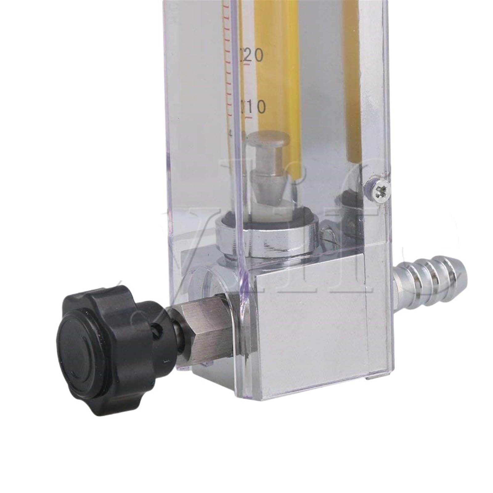 Medidor de flujo de líquido de agua LZB-10 10-100L/h con conector de manguera de 12mm de Metal plateado tubo de plástico