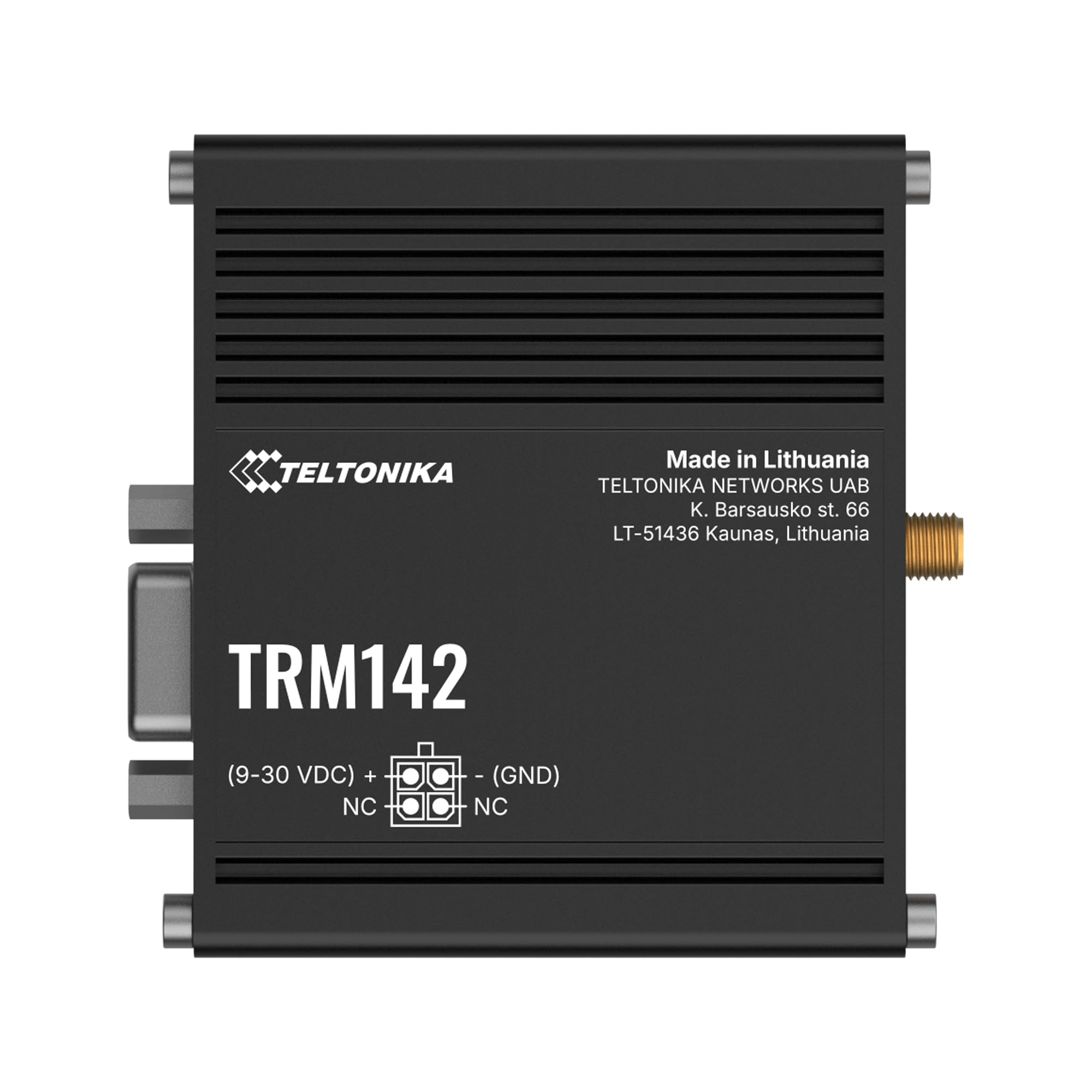 Teltonika TRM142 - Modem industriale 4G, Compact LTE Cat 4, RS232 DB9, USB, IP30, da -40°C a 75°C,