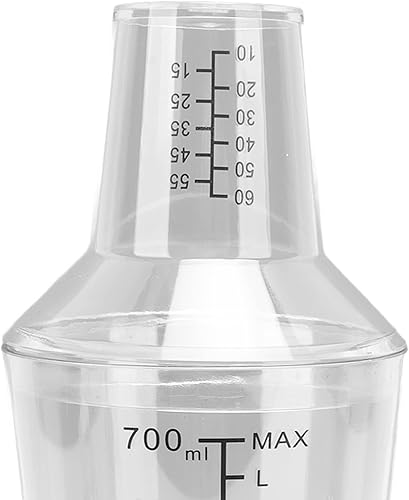 Miniatura 8 de Coctelera de plástico, coctelera transparente, juego de coctelera transparente, juego de coctelera de escala transparente, coctelera de bar,