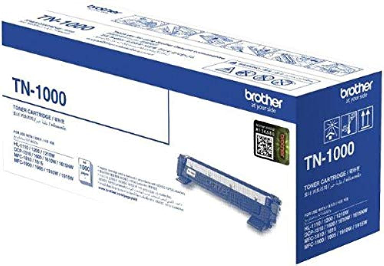 BROTHER Laser Toner Cartridge - TN1000, Black