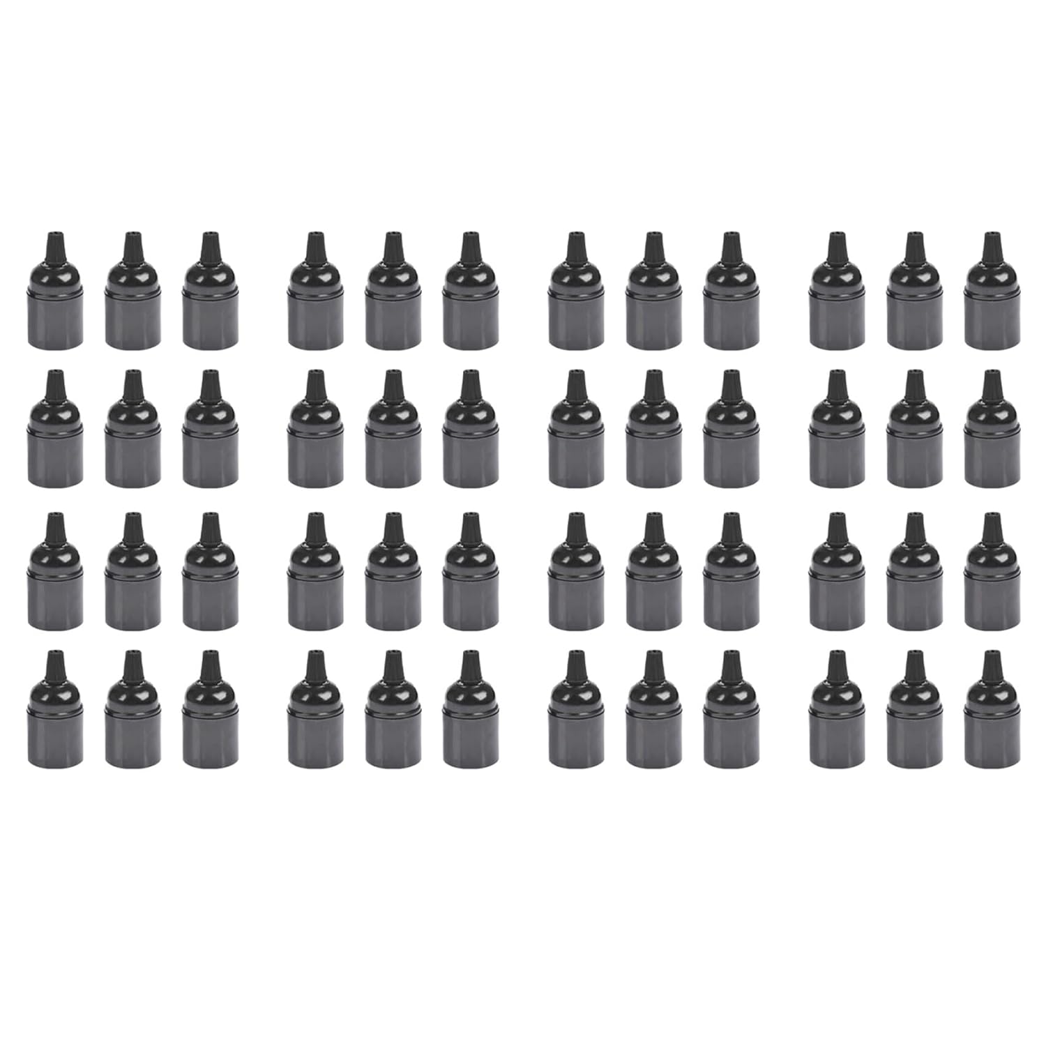 48-Pack Bakelite Lamp Holder E26/ E27 Light Socket Vintage Bulb Socket ES Screw Lampholder for Ceiling/Pendent/Floor