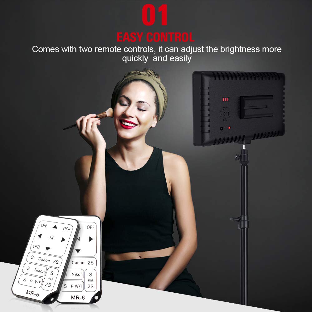Amazon.com : SAMTIAN Dimmable 4-Pack LED Video Lighting Kit, 3200K 