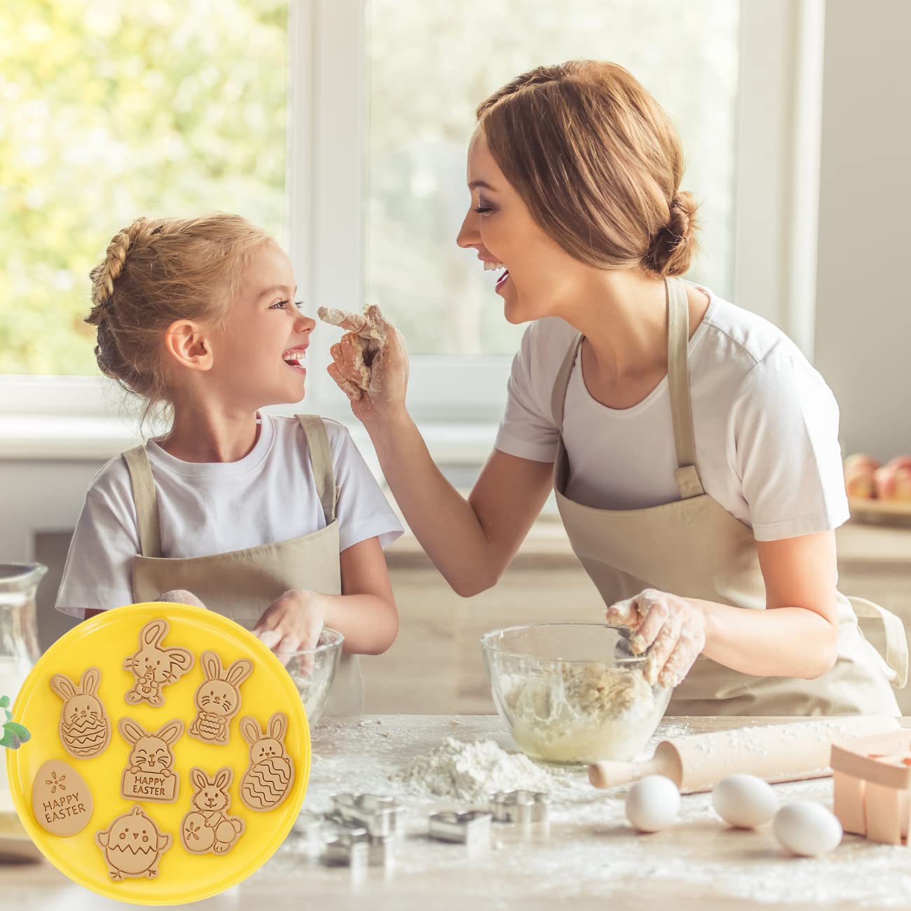 Stampini Biscotti Pasqua 3D - 8 Pezzi, Formine Coniglio, Uovo, Pulcino, Plastica Alimentare - Foto 12