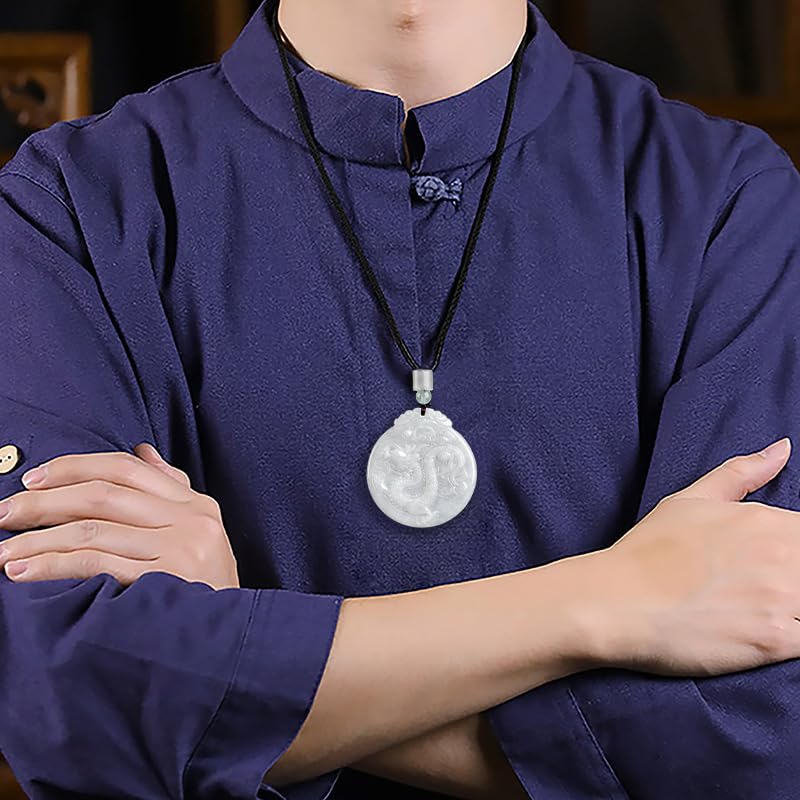 Natural A-grade Jade Necklace, Dragon Brand Pendant Ice Jade Necklace, as a Wonderful Gift to Celebrate the Chinese Spring Festival or other Special Festivals2