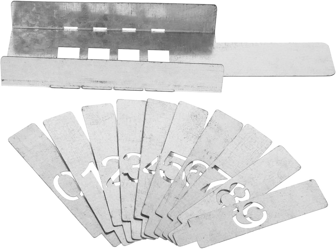 1set Reusable Number Stencils for Painting Wood Hollow Templates for Crafts Slots for Designs for Address Road and Mailbox Marking