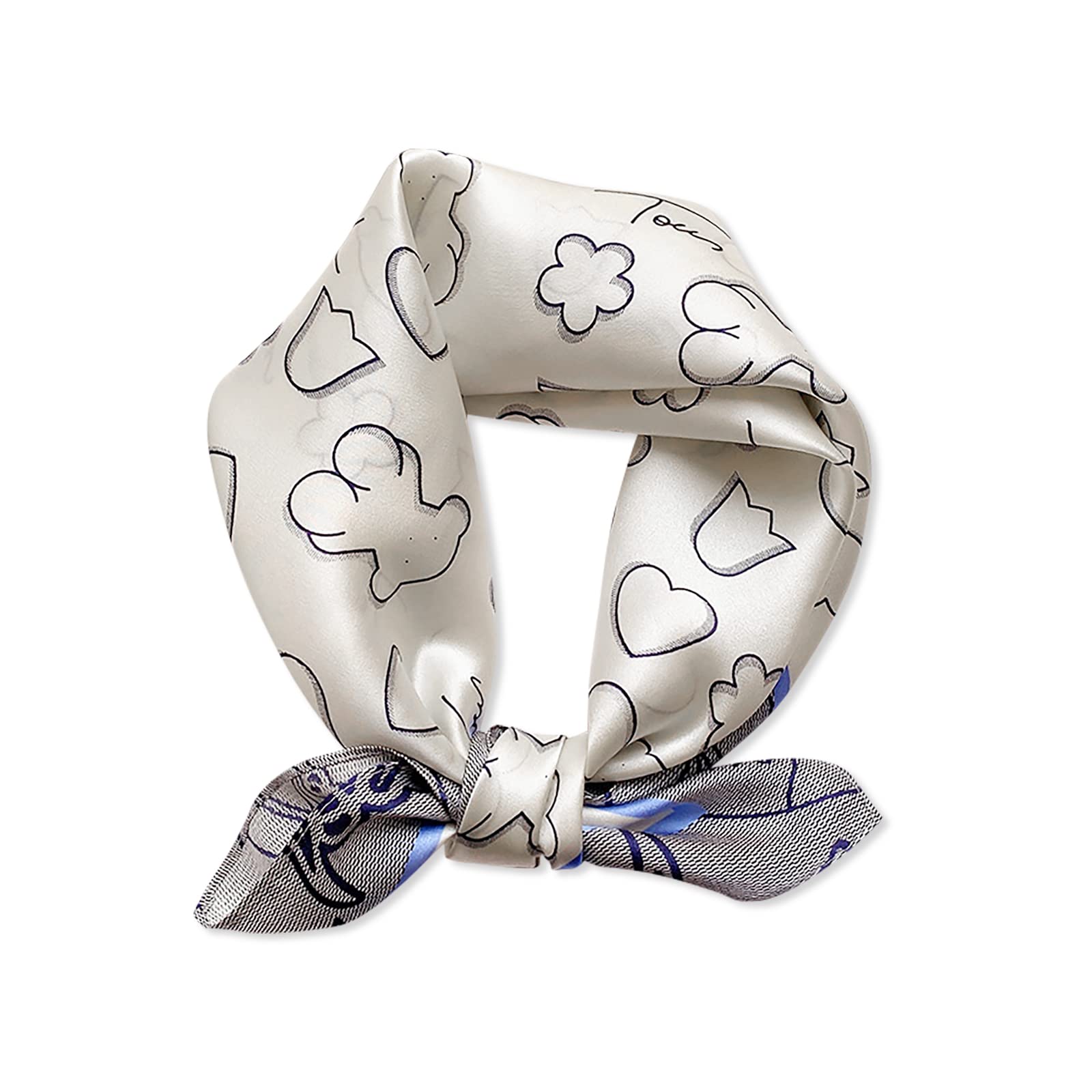 ALANIZ Bufandas de mujer, bufandas de seda, bufandas cuadradas for mujer, lindos pañuelos con estampado de leopardo y osos, suaves y livianos, pañuelo for el cuello, decoración, banda for el cabello