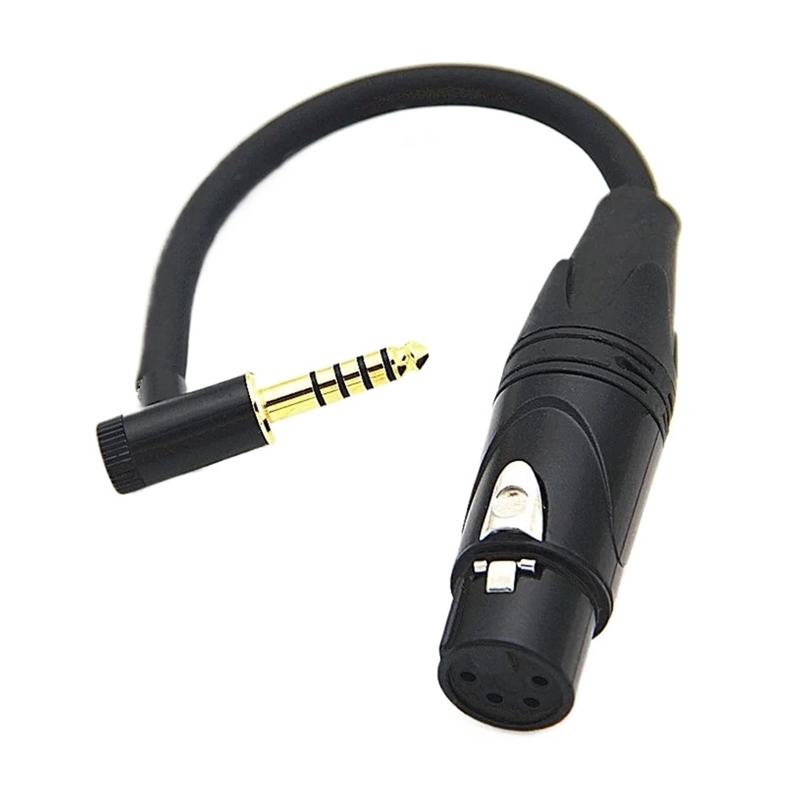 Cable Adaptador de Audio T1 T5P de 4 Pines XLR balanceado Hembra a 2,5 mm, 3,5 mm, 6,35 mm y 4,4 mm Macho, Cable de extensión for Auriculares | 2.5mm Straight Male