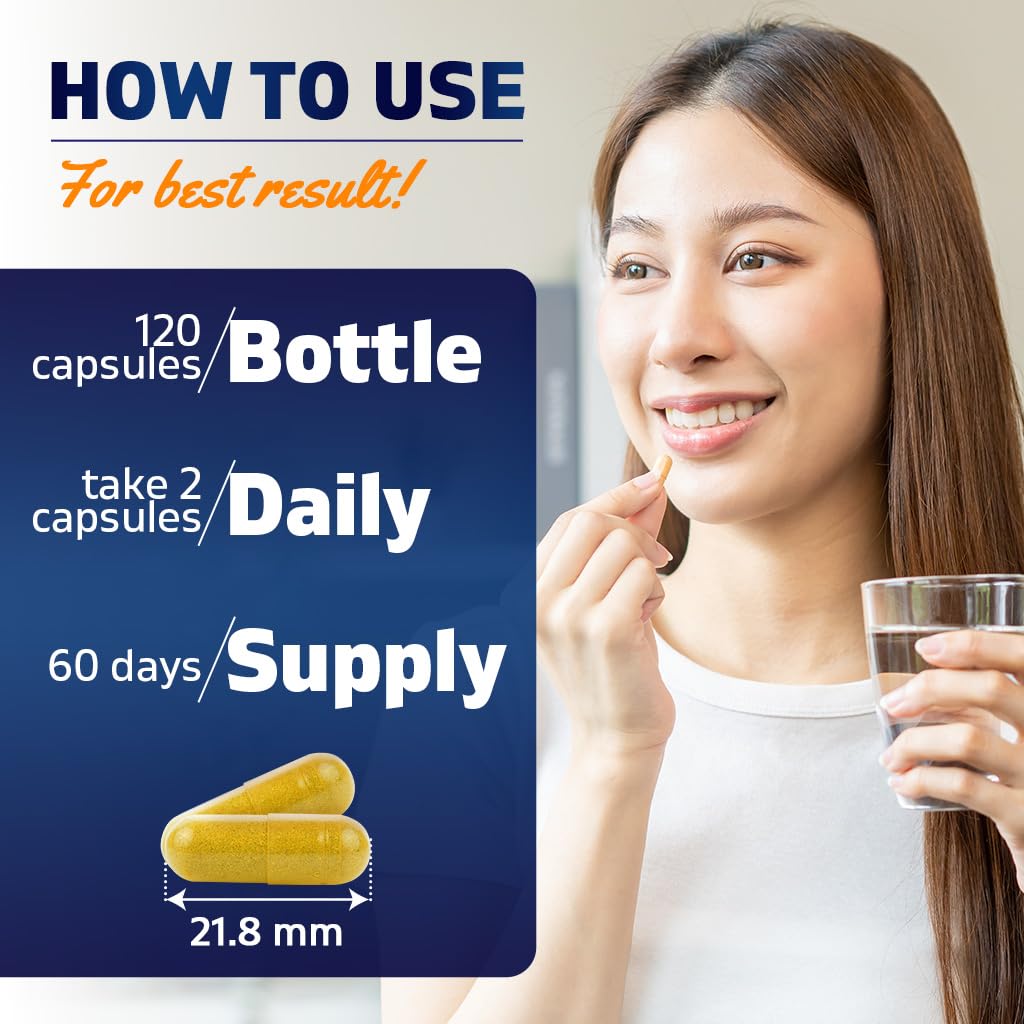 Vitamatic NAC Supplement N-Acetyl-L-Cysteine (NAC) with Milk Thistle 50:1 Extract - Supports Immune, Respiratory, Liver Health, 1200 mg per Serving, 120 Veg Capsules — Amazon image 3