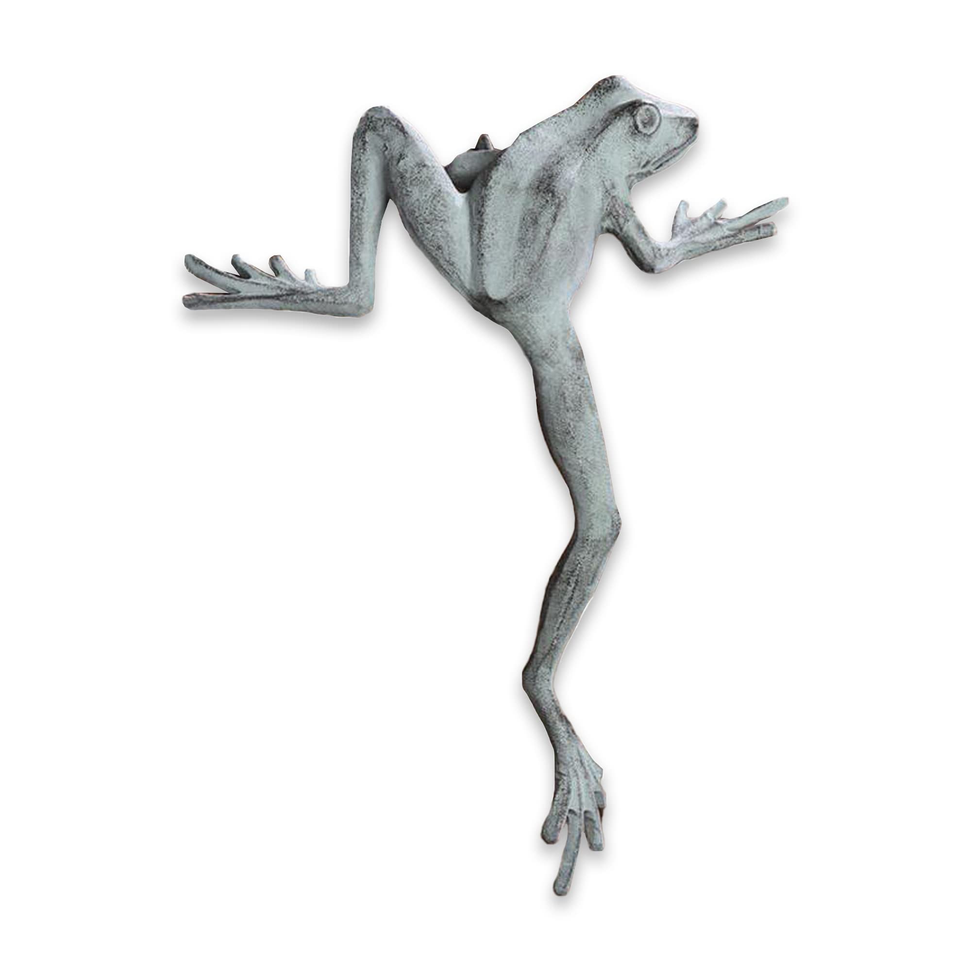 Froggy Coupe étagère Sitter sculpture en métal SPI Home finition bronze