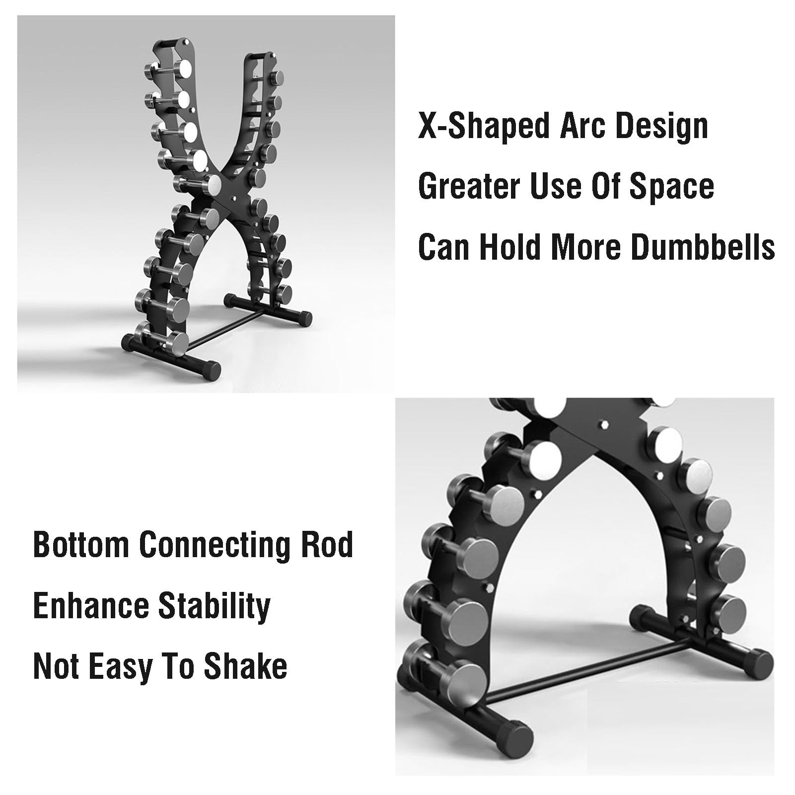 【美品】ダンベル収納ケース付き Amazon.co.jp: ダンベルラック、コンパクトなX型金属製収納