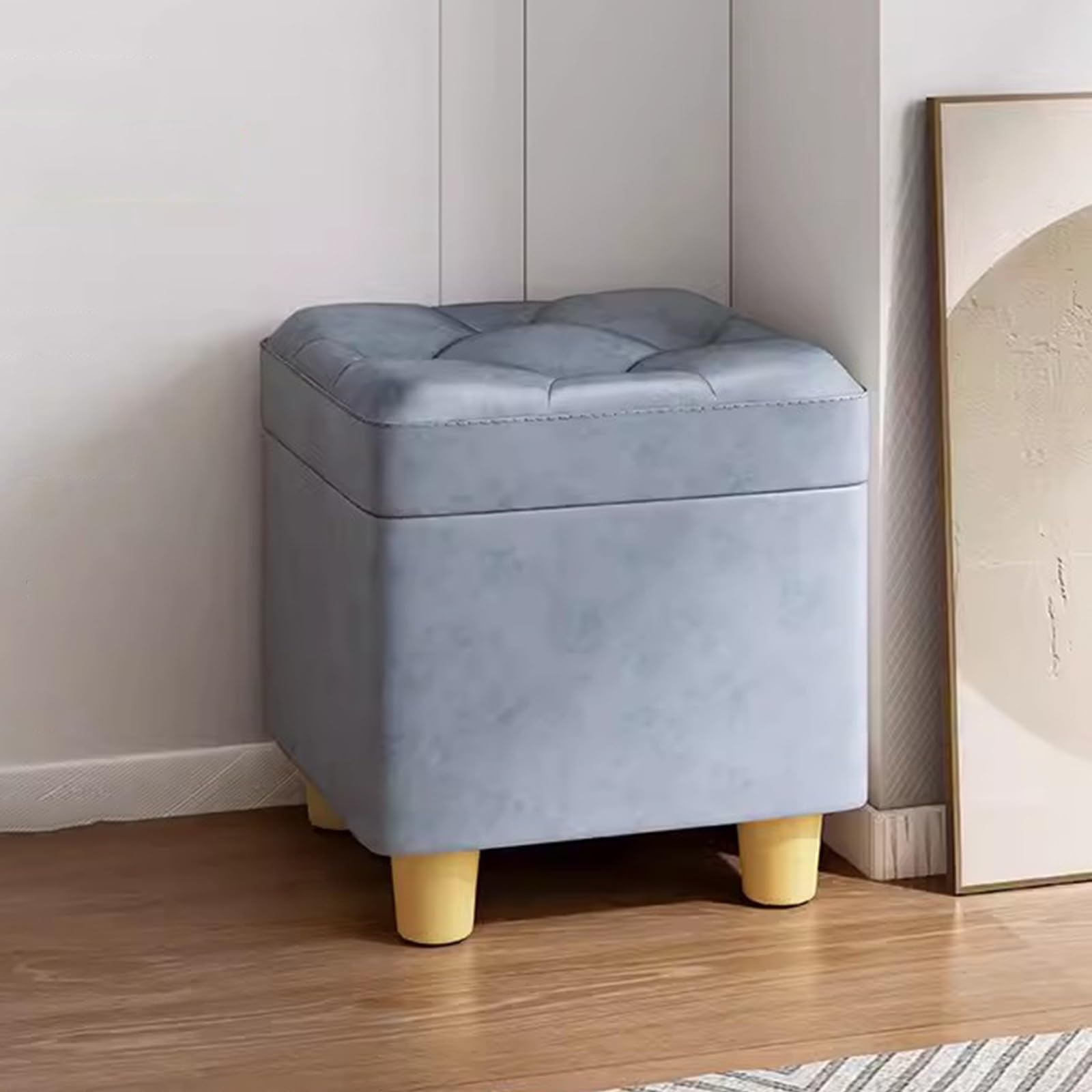 Petit Tabouret avec Pieds pour Ranger et S'asseoir dans les Espaces Étroits