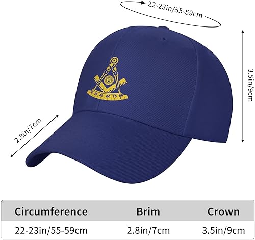 Miniatura 4 de Qauirfe Freemason Past Master - Gorra de béisbol unisex para papá y camión, color azul, Azul