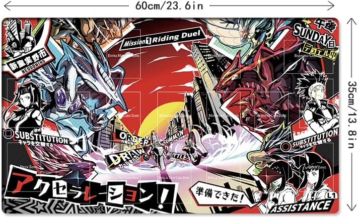 Miniatura 5 de Playmat TCG CCG OCG - Tapete de juego de cartas coleccionables con zonas + bolsa gratis (ZD039-994-A)