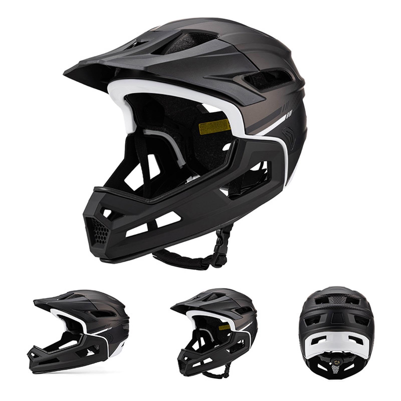 Casco da Bici Integrale con Fodera Staccabile Casco da Mountain Bike da Strada Resistente agli Urti Accessori da Ciclismo per Guida per Adulti