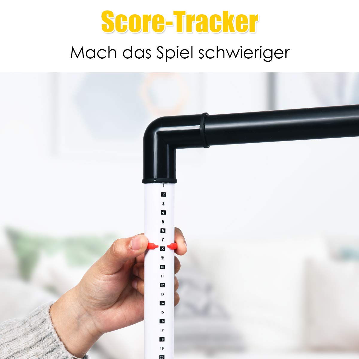 COSTWAY 2er Set Leitergolf Wurfspiel, Laddergolf mit eingebautem Score-Tracker, Leitergolf-Set inkl. Kugeln und Tragetasche, Wurfspiel für die gesamte Familie für Rasen, Strand, Partys