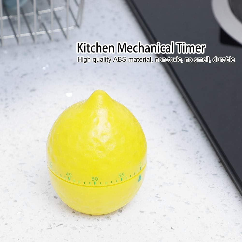 Kitchen Mechanical Timer Manual, Lemon Shape Counters for Classroom, Home, Study and Cooking