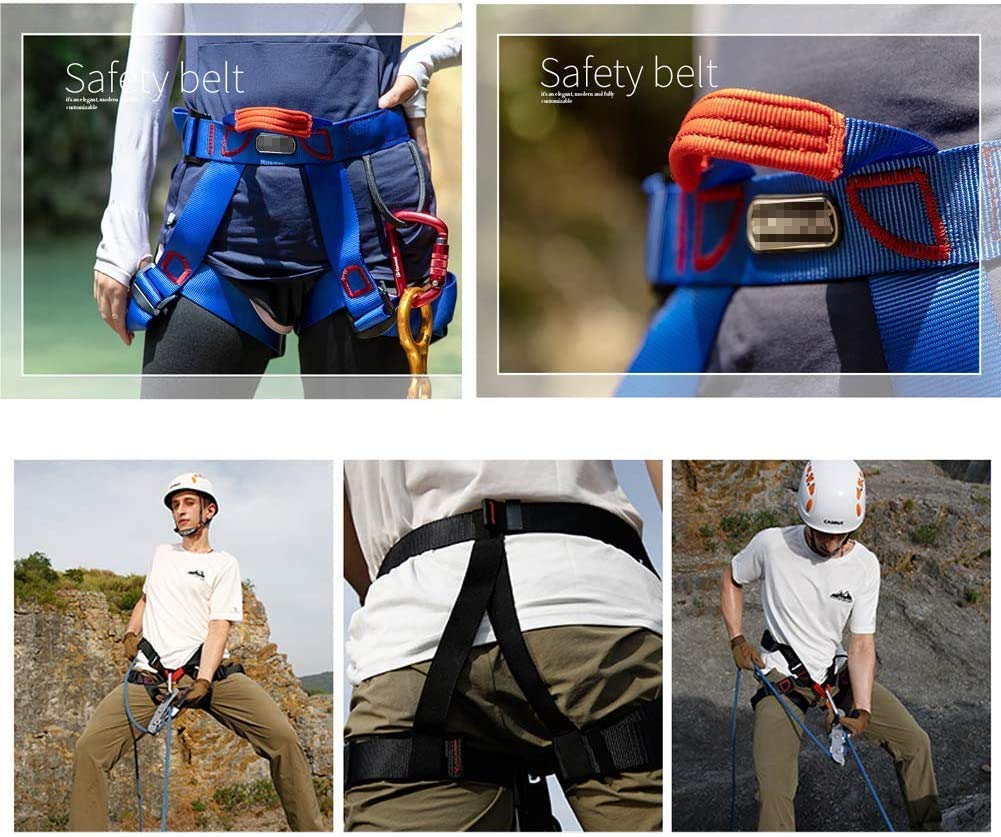 SwaYve Cinturón de Seguridad para Trabajos Aéreos Arnés de Protección Contra Caídas, Arnés de Cuerpo Completo Cinturón de Techador para Montañismo Escalada de Árboles Protección Contra Caídas Al Aire