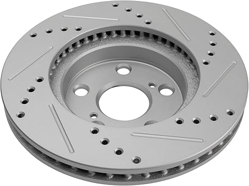 Miniatura 6 de TRQ Kit de pastillas de freno delanteras de cerámica y rotor de rendimiento con fluidos para Toyota Prius