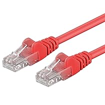 PremiumCord Cavo Patch Cat 6 UTP, 1Gbit, s, Cavo Ethernet, LAN, RJ45 Connettori, Flessibile e Robusto, AWG 26, 7, Conduttori 100% CU, Rosso, 7 m