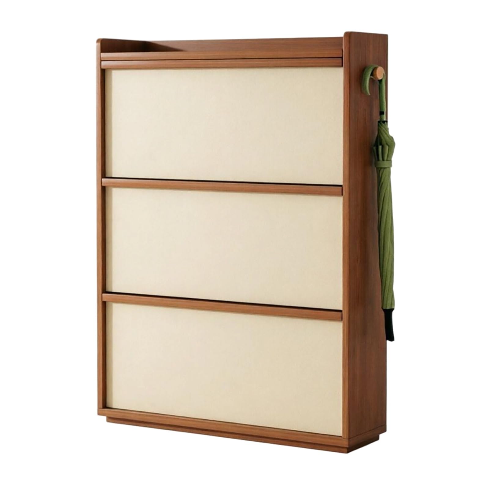 Cenz-888 Shoe Rack Free Standing Entryway Slim Shoe Cabinet Narrow Doorway Storage Cabinet Shoe Rack Entryway Shoe Shelf(Bruin)