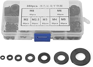Arruela de plástico de Nylon 350pcs, arruela plana, tampões de coletor, conexões elétricas para encanamento