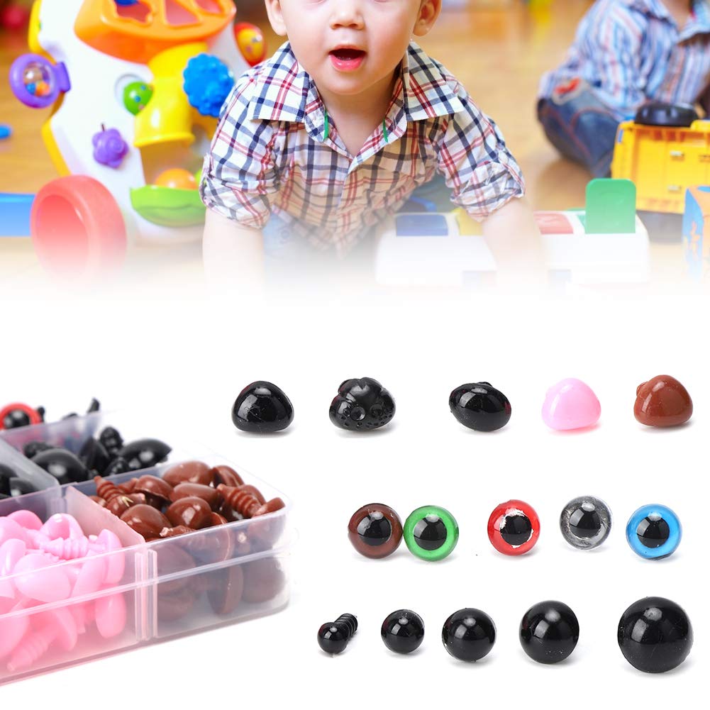 Respicefinem 280Pcs Bear Toy Eyes Non Ideal for Children DIY Hand Made Accessories Comes with A Storage Box