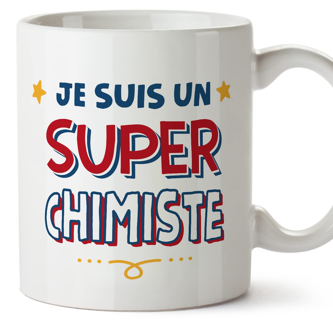 MUGFFINS Chemist Man Mug - in French - Je Suis Super - Funny Gift for Colleagues - Ceramic 11oz Mug — image 1