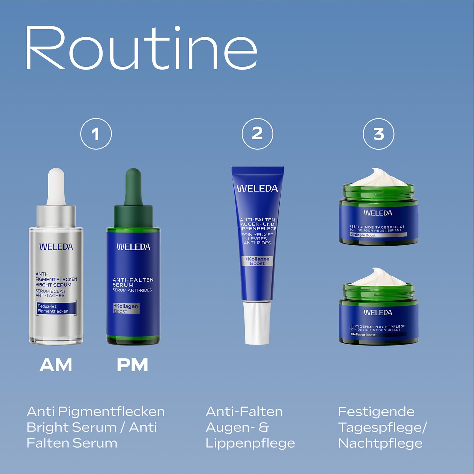 WELEDA Bio Anti Falten Augenpflege & Lippenpflege Blauer Enzian & Edelweiß - Naturkosmetik Augencreme/Lippencreme mindert tiefe Falten, Augenringe, Tränensäcke & Schwellungen (vegan, 10ml)