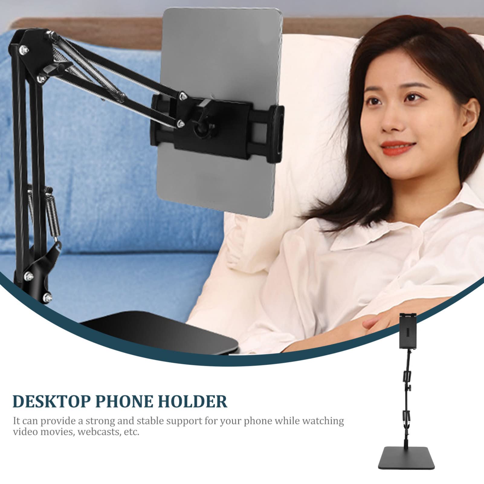 NUOBESTY Soporte Ajustable para Móviles y Tablets Soporte de Escritorio Ergonómico y Flexible Compatible con Dispositivos para Oficinas