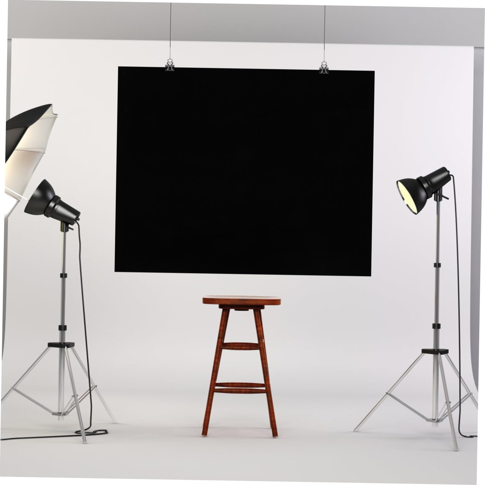 Healeved Sfondo Professionale Resistente e Nero Fotografico Floccato Liscio 200x150cm per Fotografia e Registrazione Video