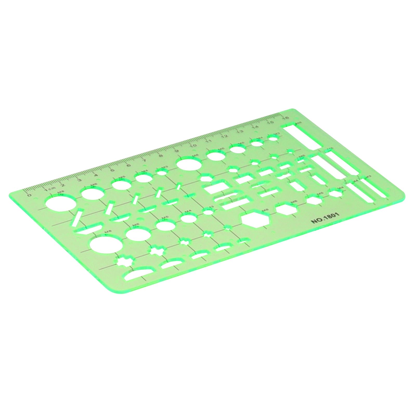 9-częściowy szablon do rysowania geometrycznego, linijka pomiarowa, geometryczne narzędzia pomiarowe, przezroczysta, zielona, plastikowa linijka do nauki, projektowania i budowania