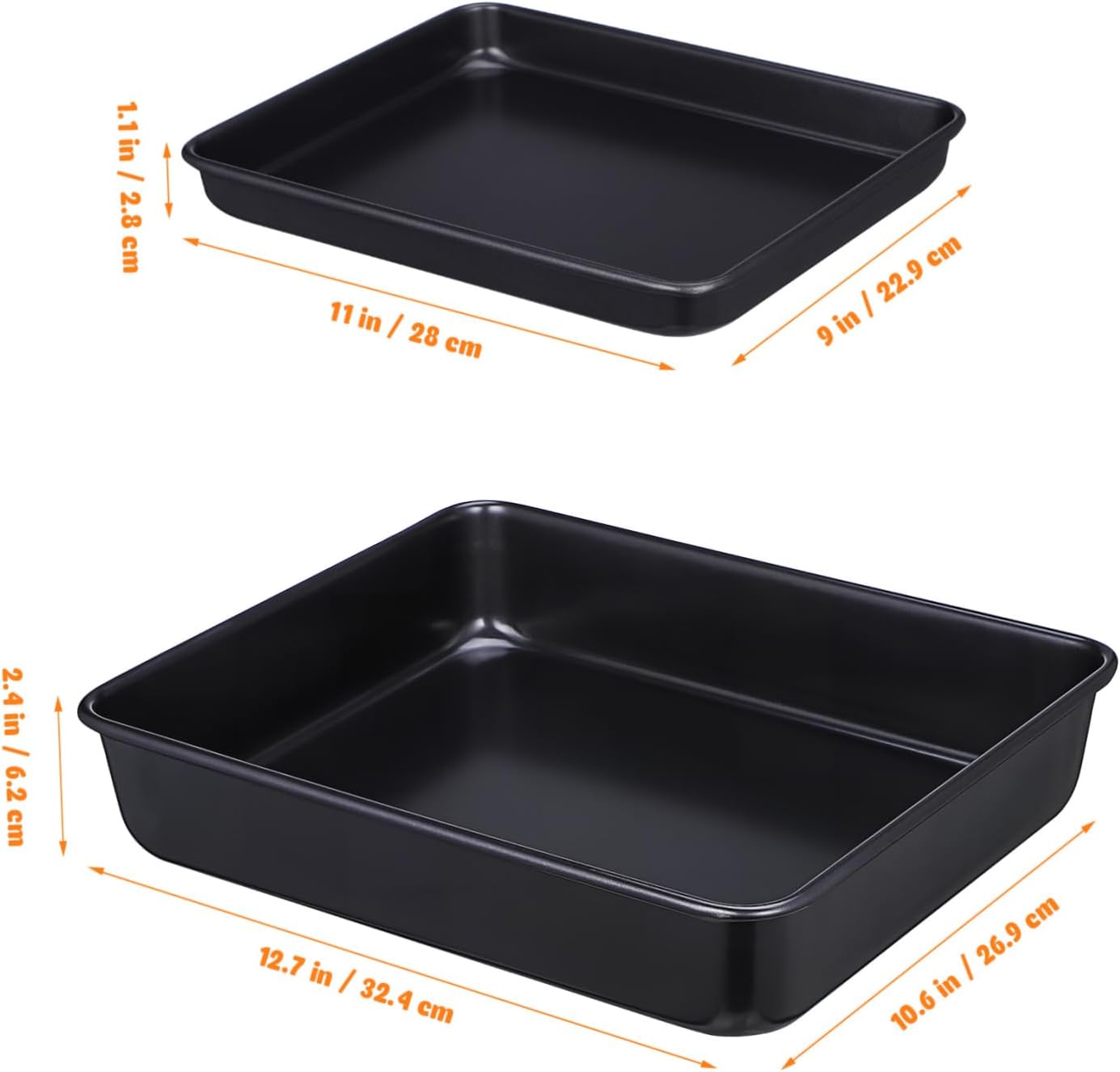 Alipis Strong Stainless Steel Baking Pan Set Oven Trays for Baking Baking Sheets Non Stick Oven Trays for Cooking Multi-purpose Baking Sheets