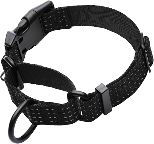 LUCKYDC Collar Martingale para perros de entrenamiento. Collares reflectantes ajustables con hebilla, sin tirones, evita que se resbalen, para