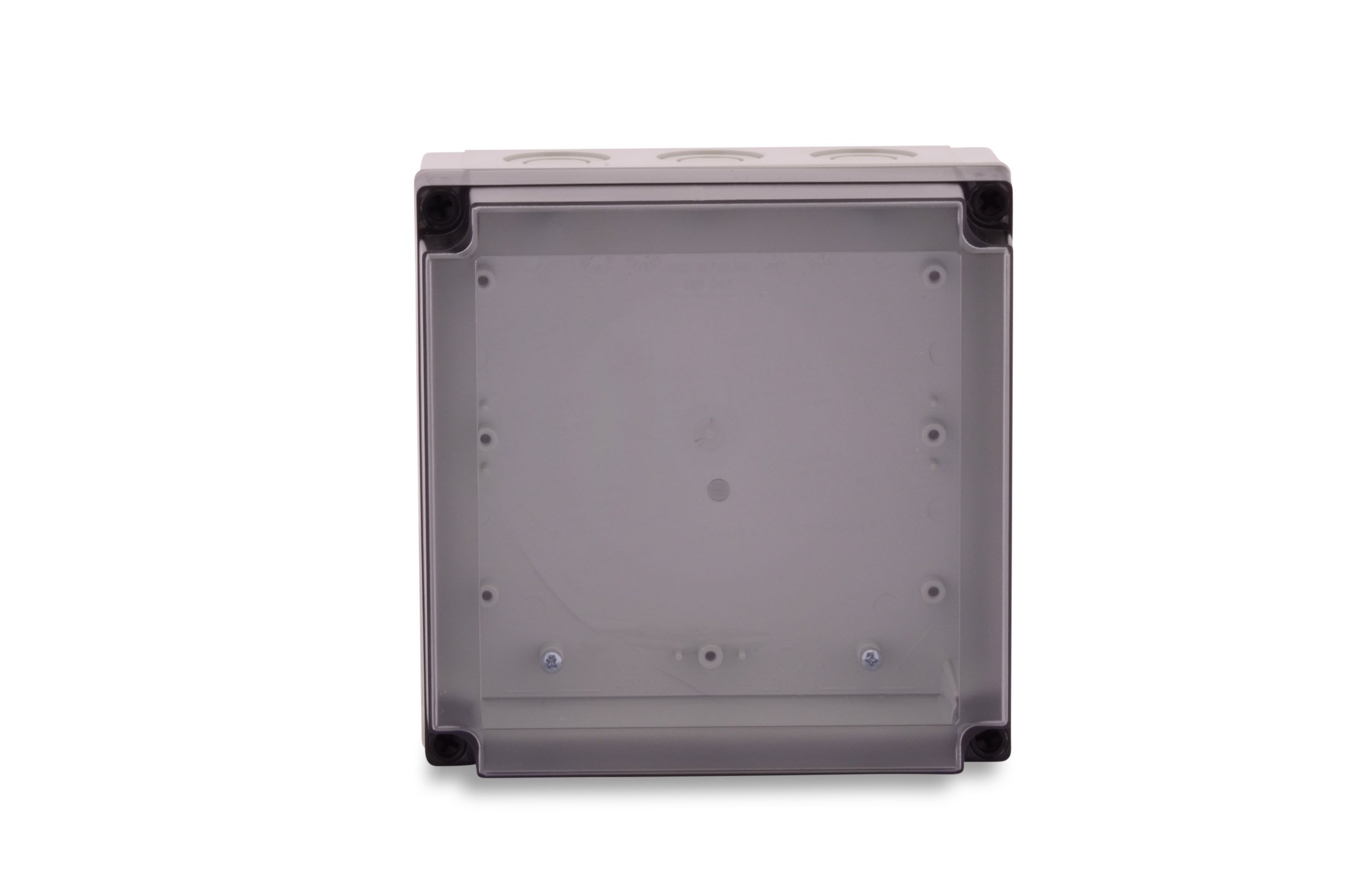 BOXEXPERT Armarios de plástico Armarios industriales Serie Michel 180x180x100mm IP 67 Gris/Transparente RAL7035 Armario de distribución Caja de distribución