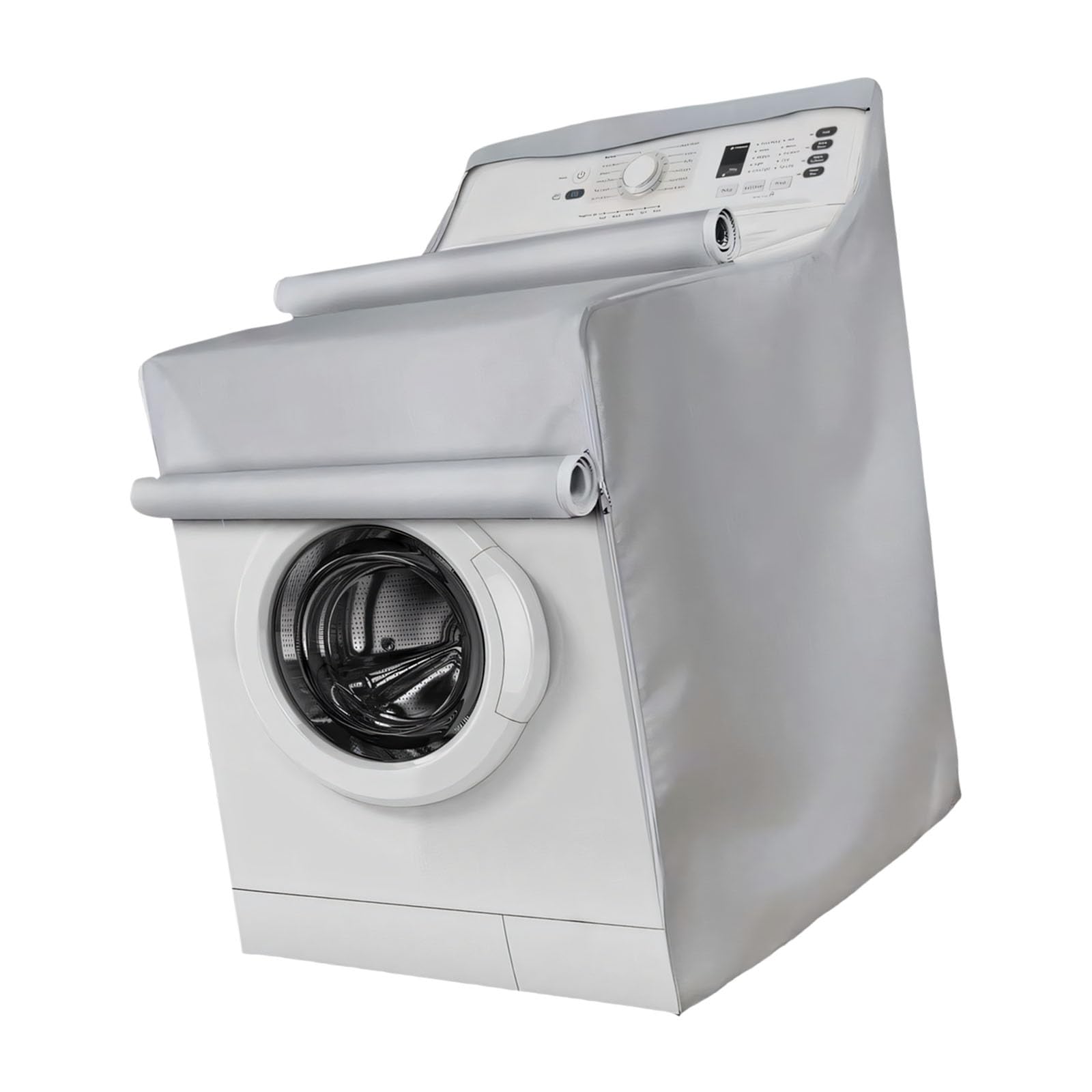Hdoytxxm White Water Resistant And Resistant Washing Machine Cover Made From 210D Oxford Fabric Includes Closure For Top Load And Front Load Washers Twist Dryer Lid