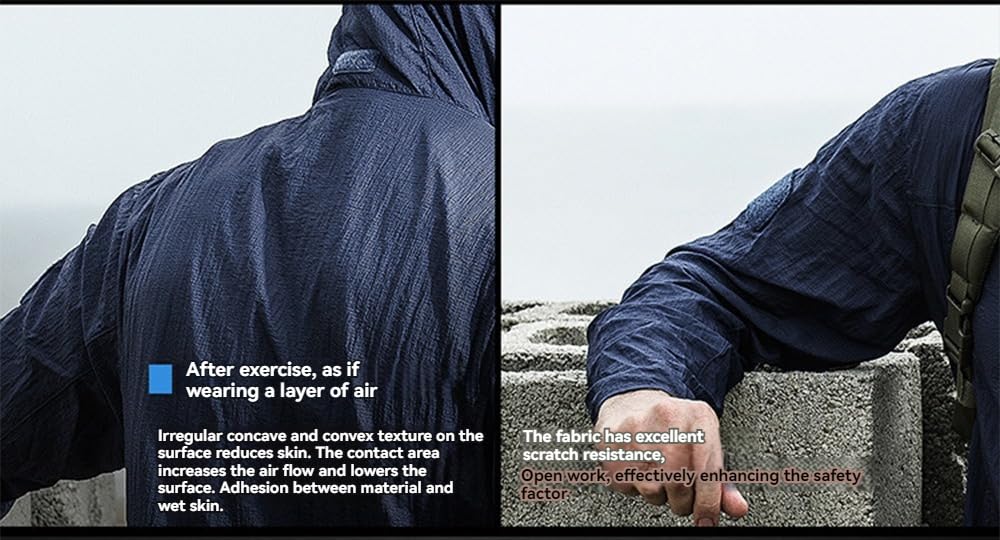 Ropa táctica de protección solar para hombre, impermeable, de secado rápido, protección solar UPF 50, ligera
