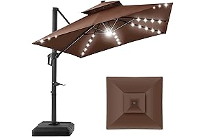 Best Choice Products 10x10ft Brown Cantilever Patio Umbrella
