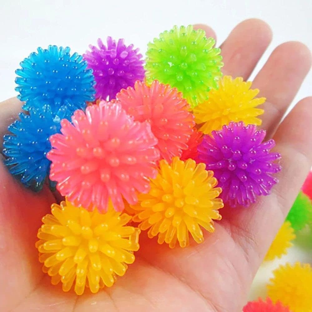 10Pcs Mini Spiky Porcupine Hedge Balls, Soft Spike Sensory Fidget Balls, Stress Relief for Anxiety Relief