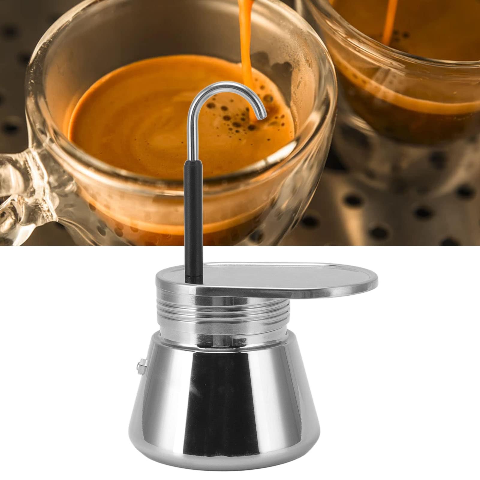 Caffettiera Moka In Acciaio Inox Da 1 Tazza - Espresso Italiano Portatile 101-500 Ml - Mini Caffettiera Per Casa E Viaggi - 6