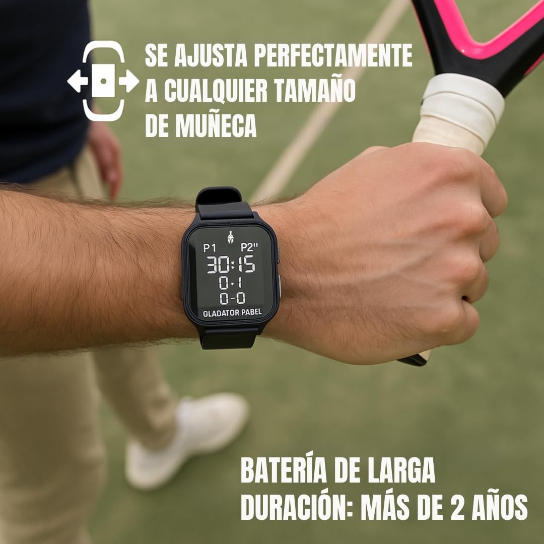 Reloj Contador de Puntos Electrónico para Pádel, Tenis, Pickeball y Ping Pong con Alarma y Cronómetro Resistente al Agua
