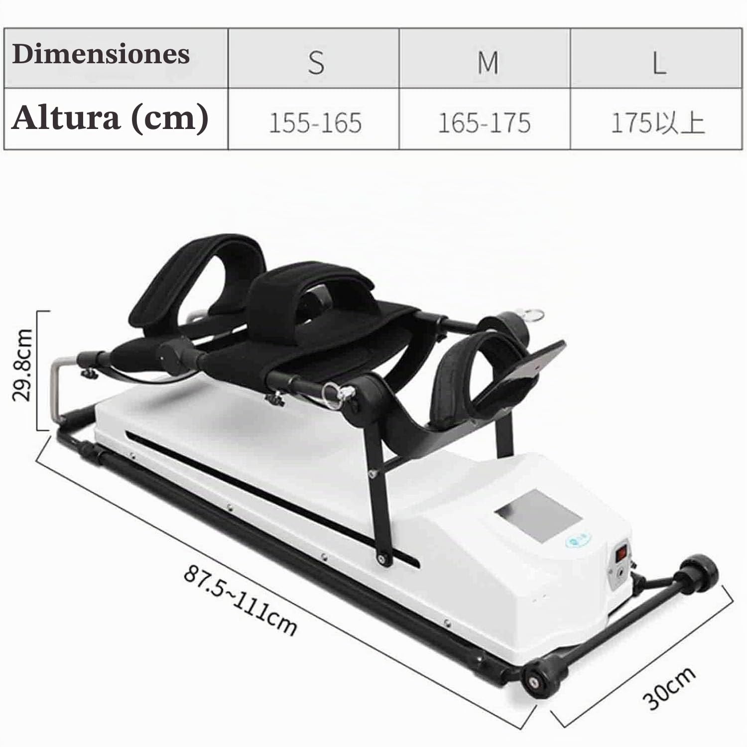 Entrenador eléctrico de rehabilitación de rodilla, 10 velocidades ajustables, pantalla, tamaño ajustable de 0 a 120°, para rigidez articular y postfractura.,right-S