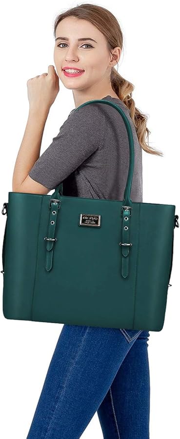 MOSISO Laptoptas voor vrouwen, 15,6-16 inch PU-lederen draagtas compatibel met MacBook, HP, Dell, Asus Notebook, retro hibiscus computertassen met reliëf aan de voorkant met zijden sjaal en clutch
