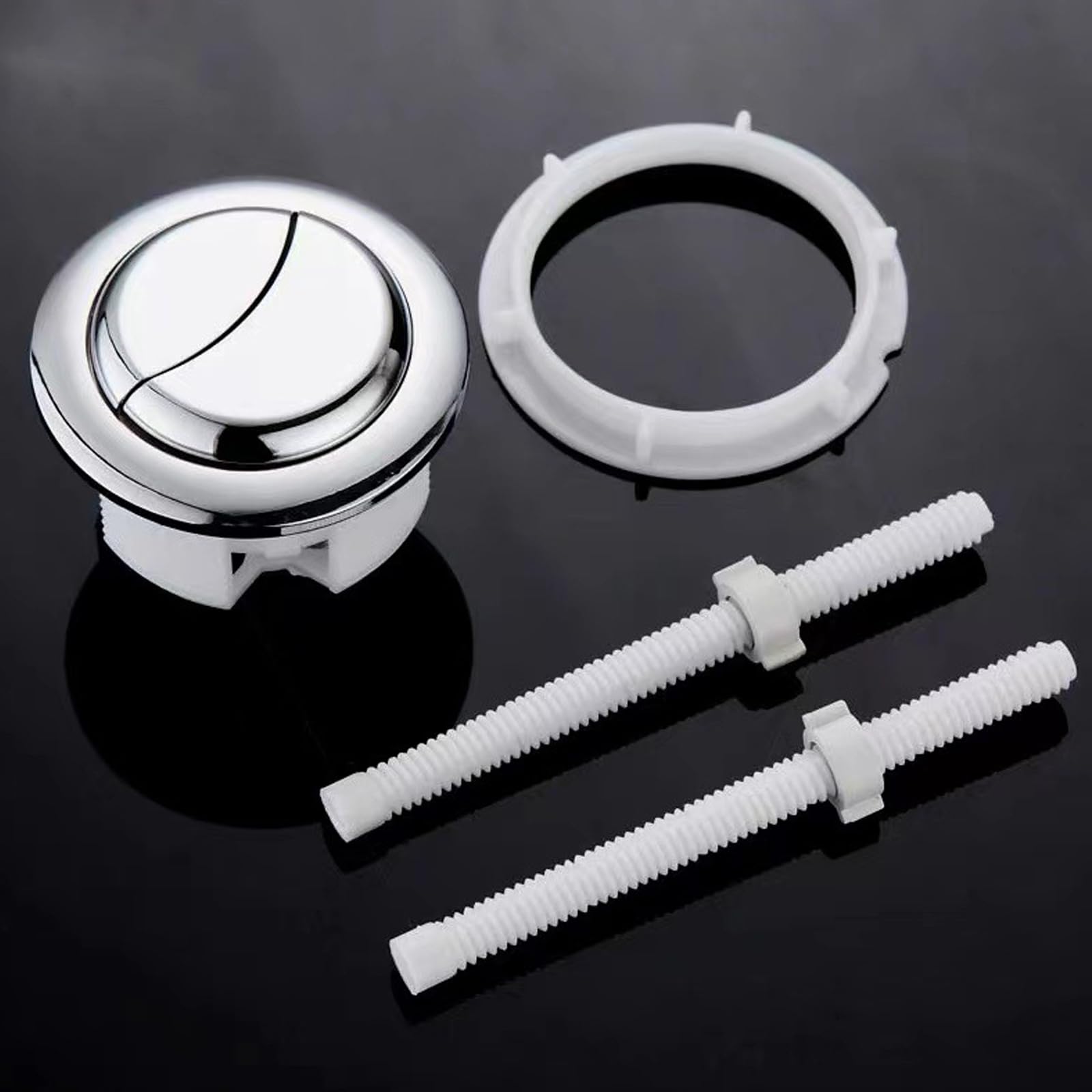 38mm/1.5" Toilet Push Thread Diameter Dual Push Flushing Button Adjustable Toilet Water Tank Button,Compatible with Glacier Bay Aquasource TOTO, American Standard, KOHLER, Twfords