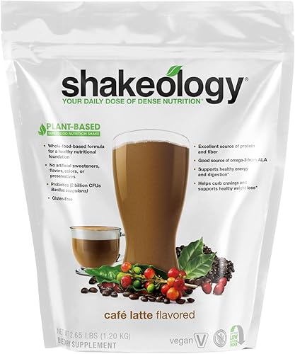 Miniatura 8 de Shakeology Batido nutricional de superalimentos a base de plantas, polvo de postre saludable con proteína vegetal, probióticos, adaptógenos y