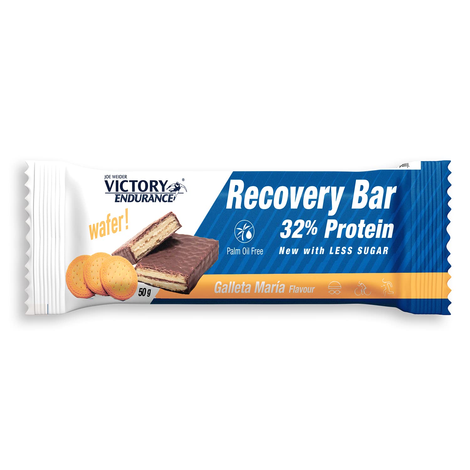Victory Endurance - Recovery BAR - 50 g - Biscotti Marie e Crema, Scatola da 12 Unitá