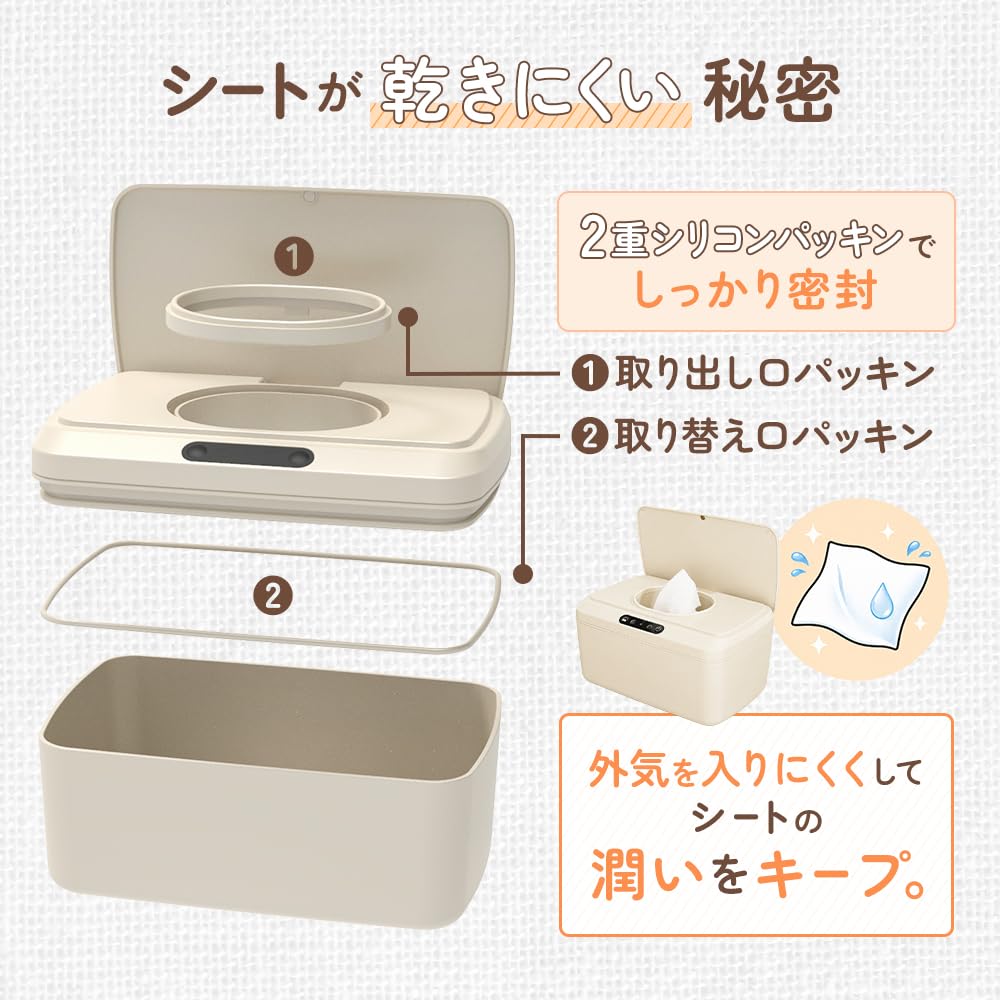Amazon.co.jp: ROUNDS 自動開閉 ウェットティッシュケース おしりふき
