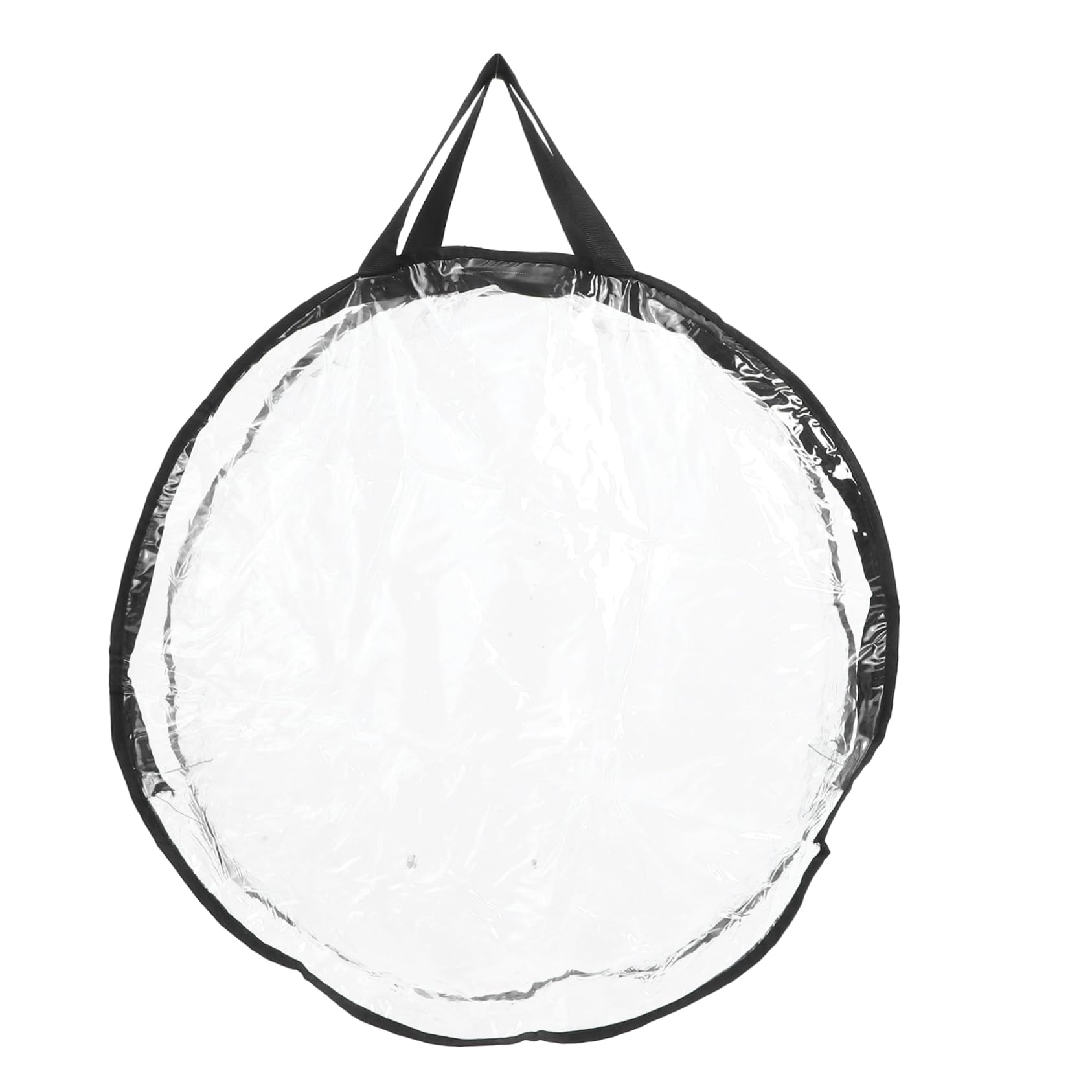 Cabilock 60cm Diameter Christmas Wreath Bag Clear PVC Storage Organizer Decorative Water-Resistant Foldable Modern Design